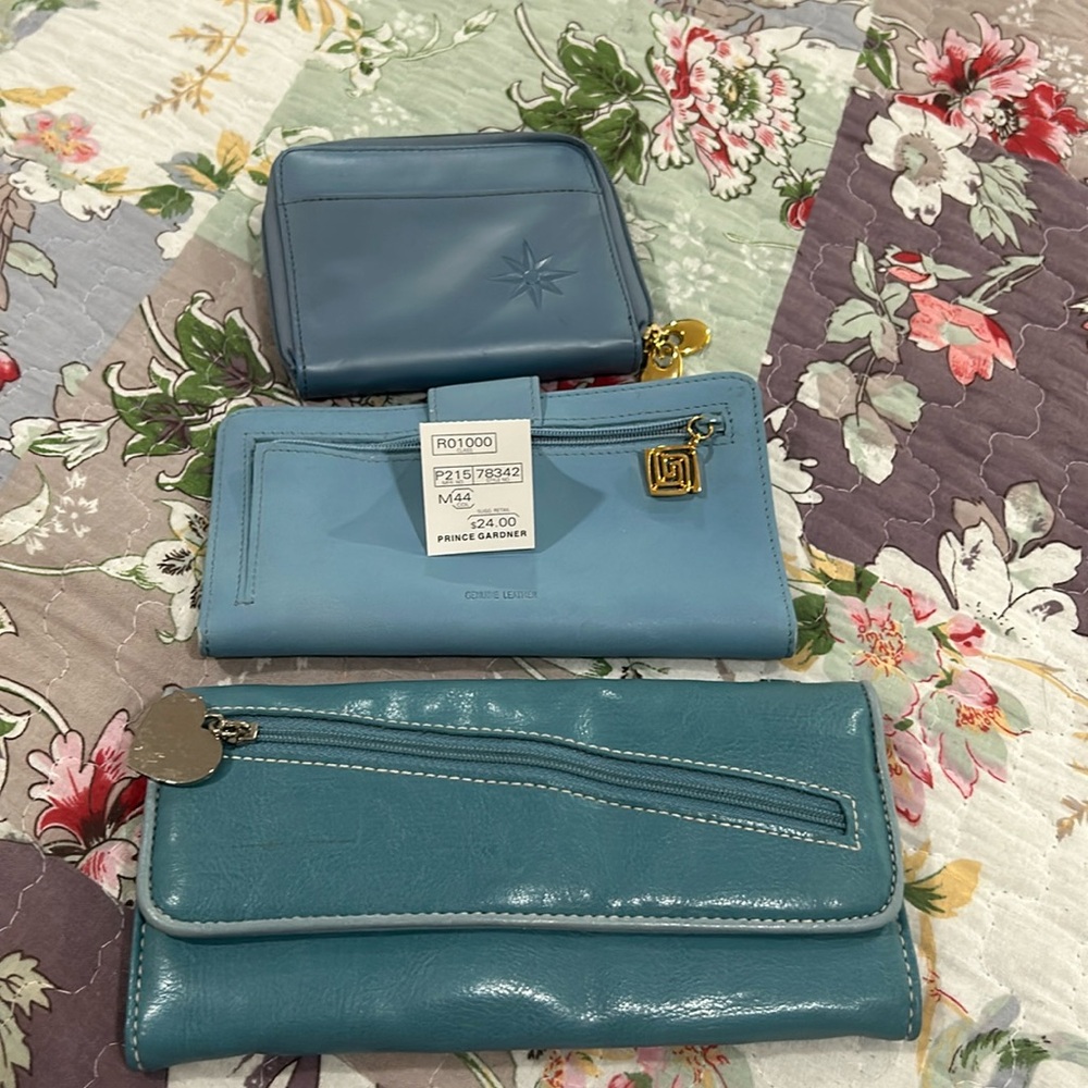 leather wallets lot new